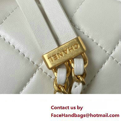 Chanel Lambskin  &  Gold-Tone Metal Small Flap Bag AS4353 White 2023